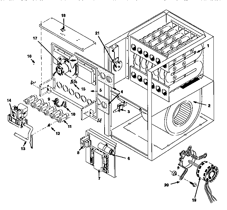 ICP NUG5100BKB2 functional replacement diagram