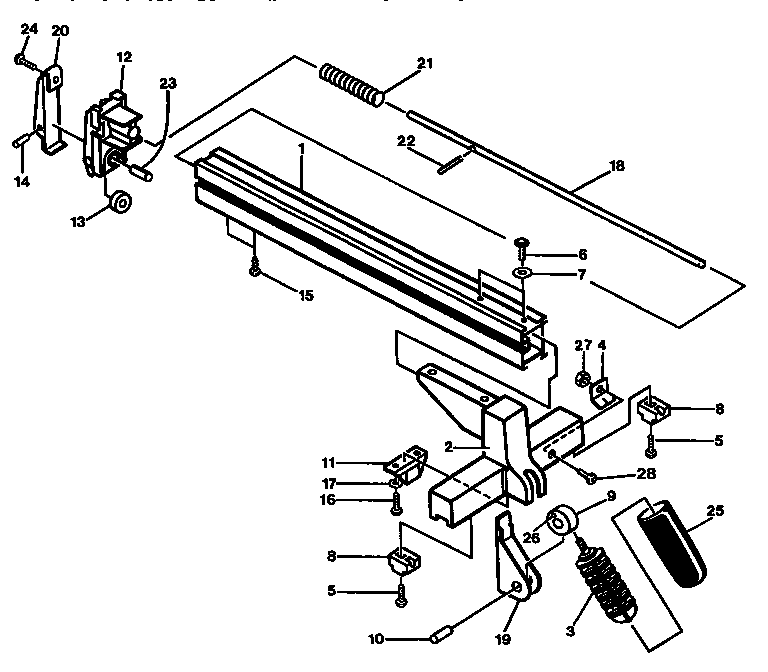 Craftsman 315221850 rip fence assembly diagram