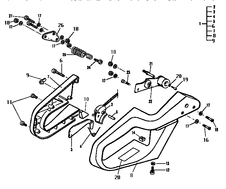 McCulloch TITAN 620 11-600167-00 rear handle assembly diagram