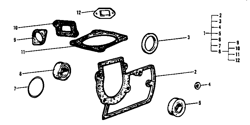 McCulloch TITAN 620 11-600167-00 engine gasket diagram