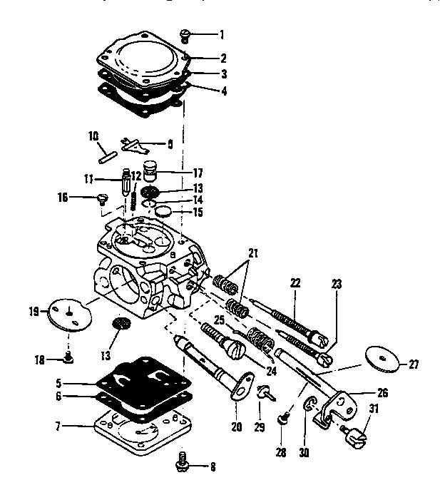 McCulloch TITAN 620 11-600167-00 carburetor assembly diagram