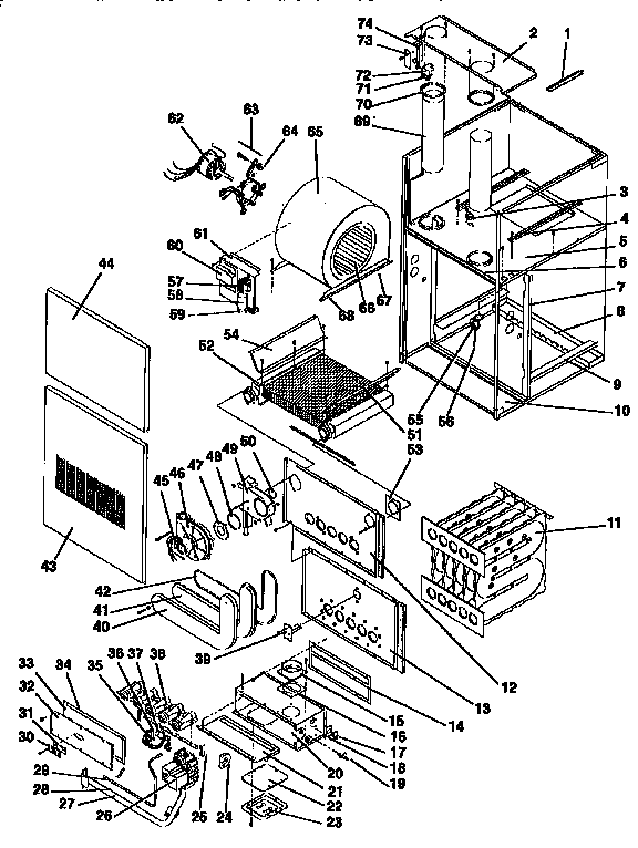 ICP NDGM050EFA1 unit parts diagram