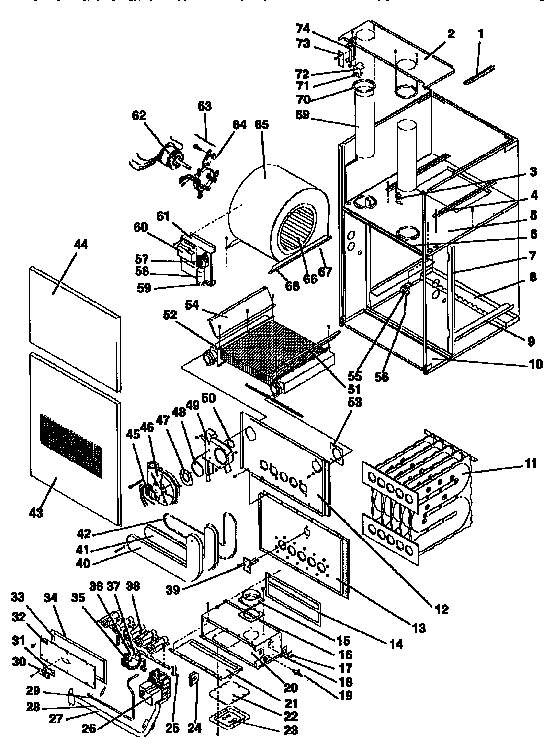 ICP NDGM075EGA1 unit parts diagram