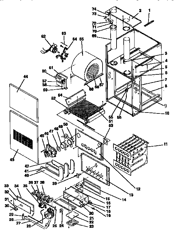 ICP NDGM100EHA1 unit parts diagram