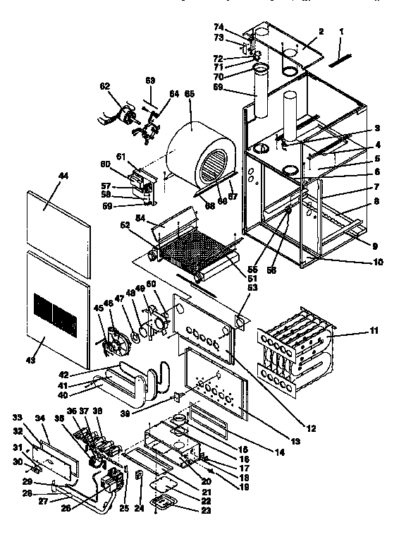 ICP NDGM125EKA1 unit parts diagram