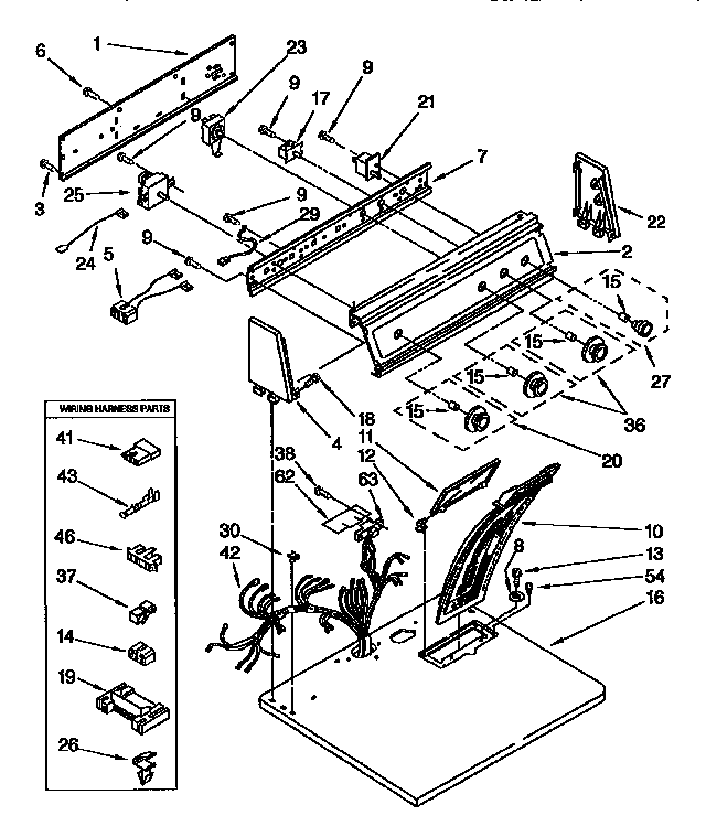 KitchenAid KGYE77BWH1 top and console diagram