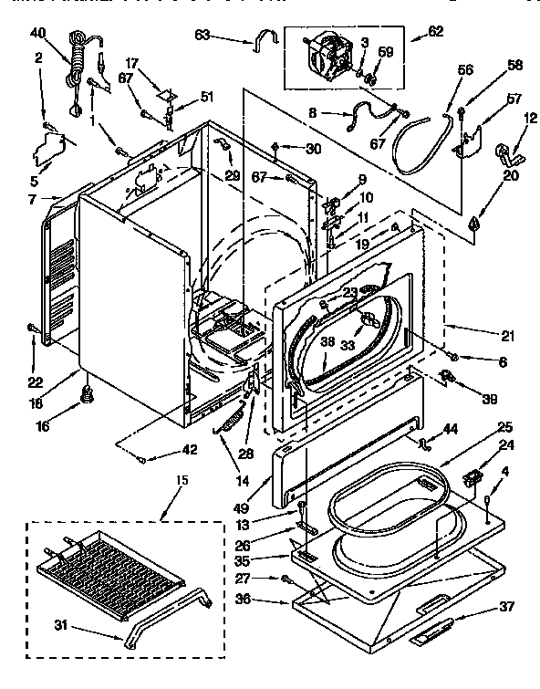 KitchenAid KGYE77BWH1 cabinet diagram