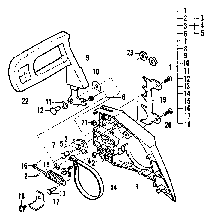 McCulloch MAC 4600 11-600465-00 chain break diagram