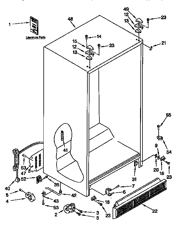 Kenmore 1069545712 cabinet diagram