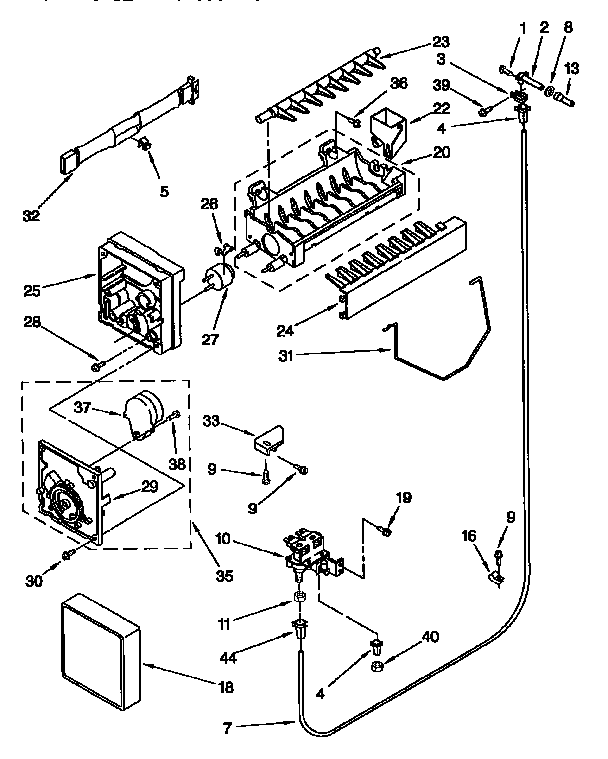 Kenmore 1069545712 icemaker diagram