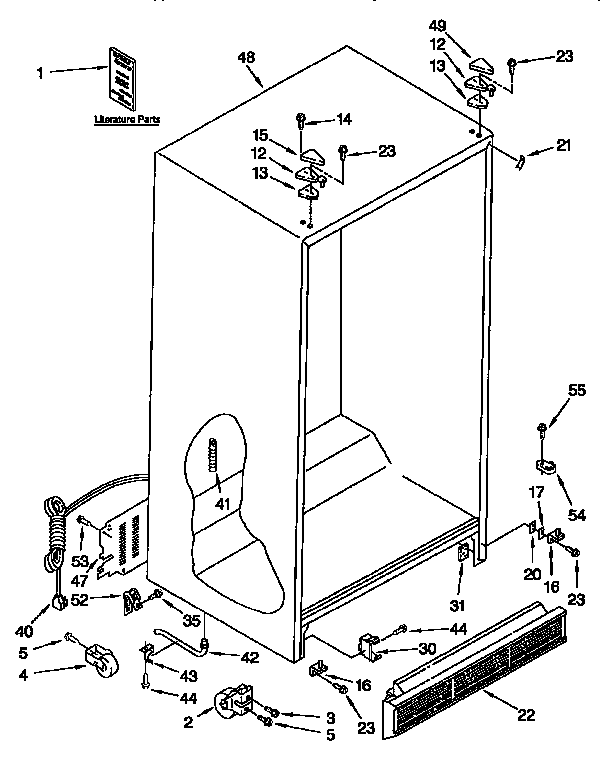 Kenmore 1069547622 cabinet diagram
