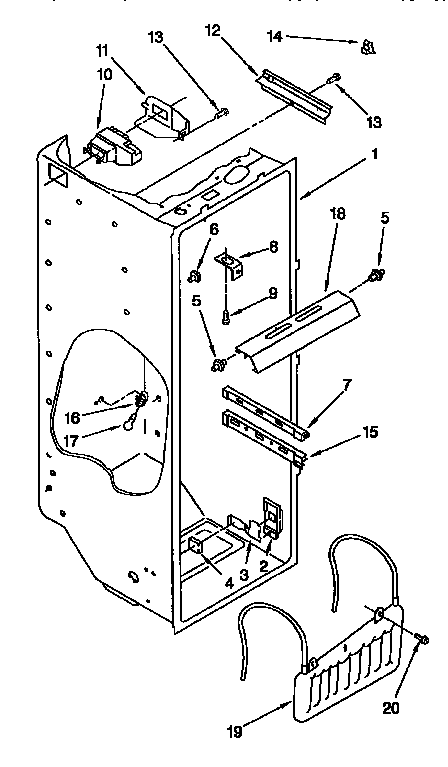 Kenmore 1069547622 refrigerator liner diagram
