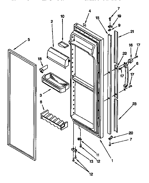 Kenmore 1069547622 refrigerator diagram