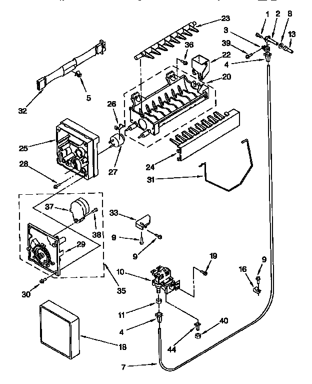 Kenmore 1069547622 icemaker diagram