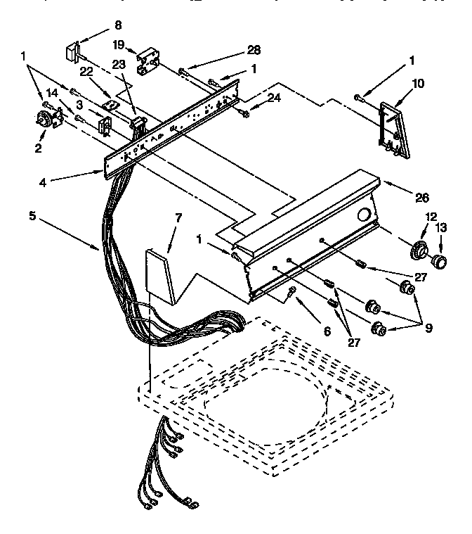 Kenmore 11092586400 control panel diagram
