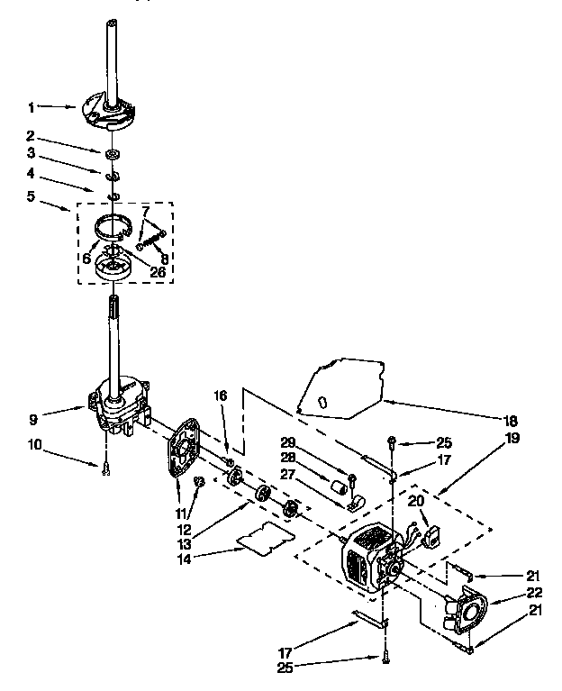 Kenmore 11092586400 brake,clutch,gearcase,motor, pump diagram