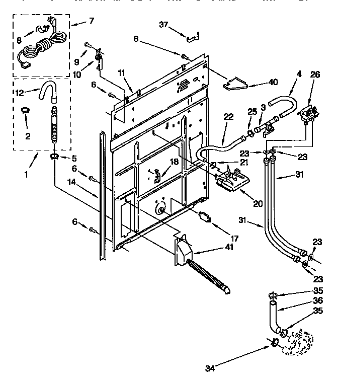 Kenmore 11092591420 rear panel diagram