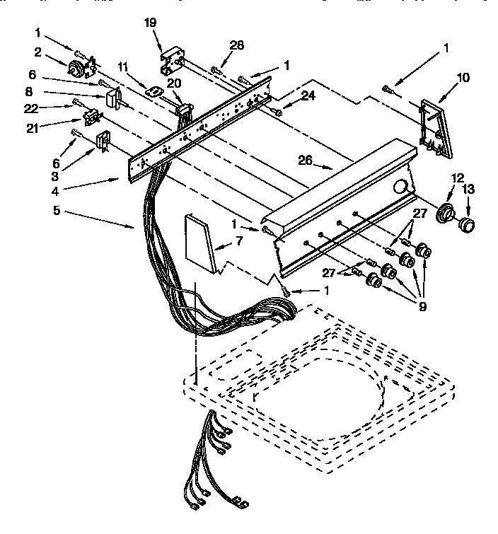 Kenmore 11092591420 control panel diagram