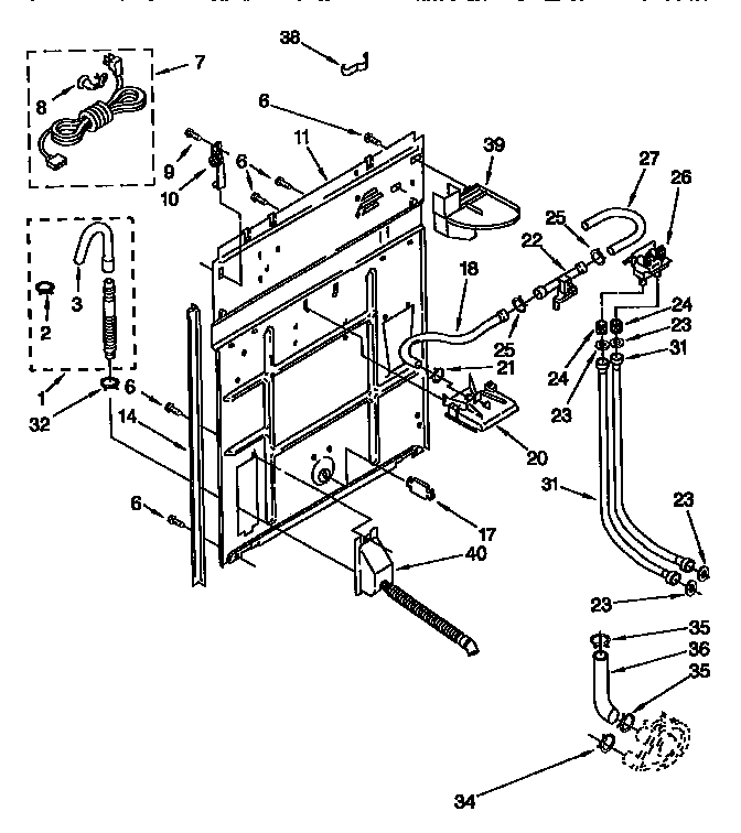 Kenmore 11092590820 rear panel diagram