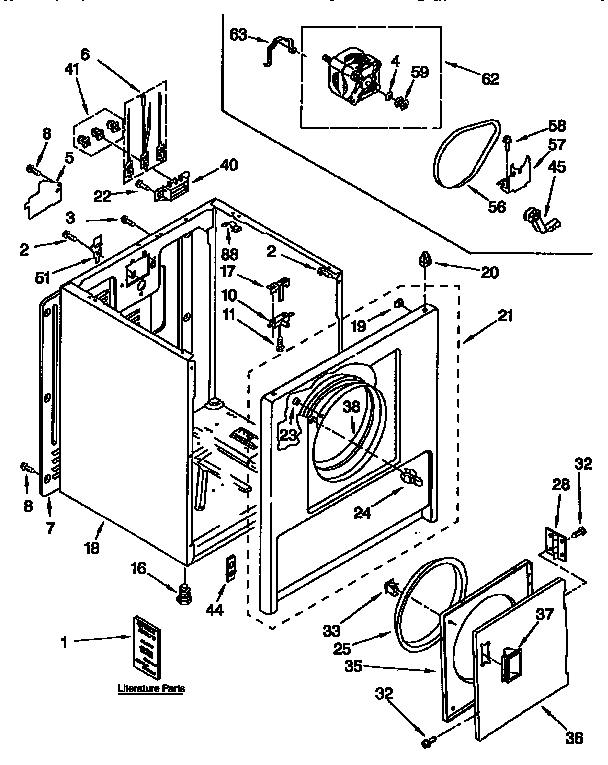Kenmore 11096551220 cabinet diagram