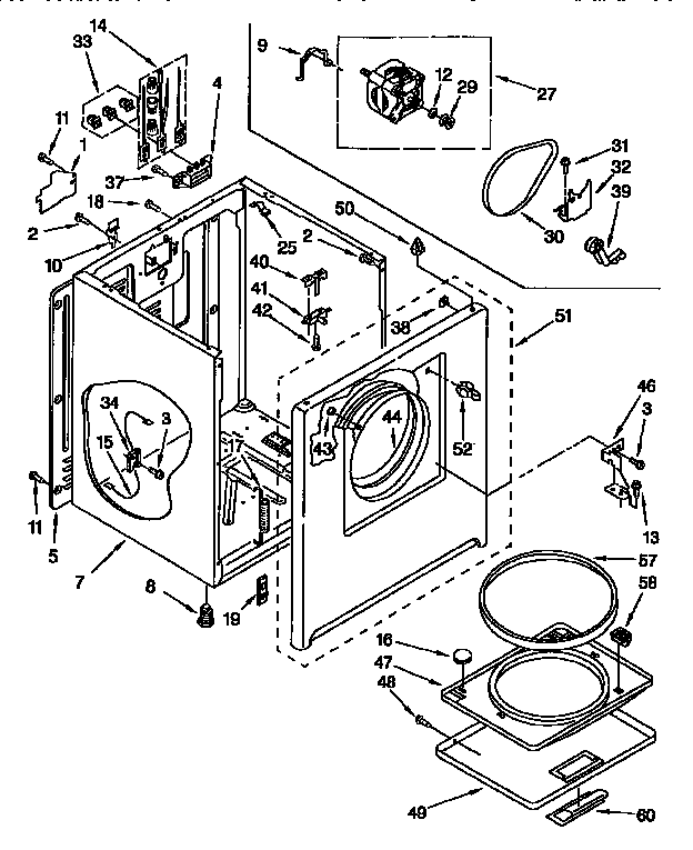 Kenmore 11096587210 cabinet diagram