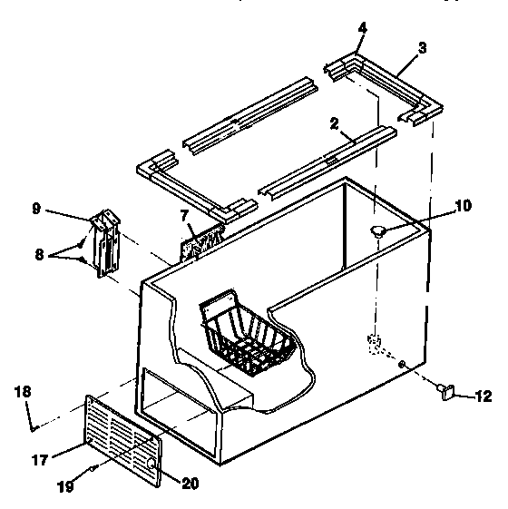Kenmore 2539153110 cabinet diagram