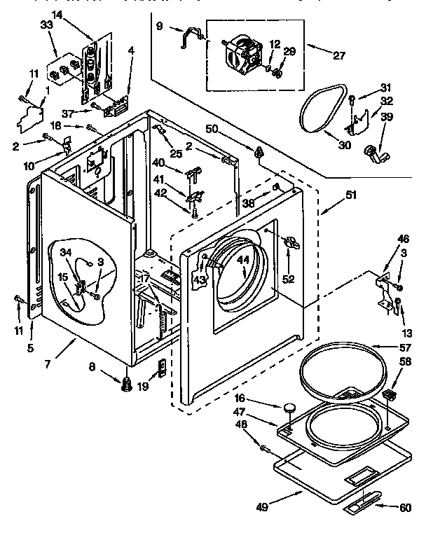 Kenmore 11096578120 cabinet diagram
