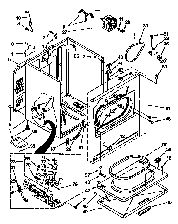 Kenmore 11097580120 cabinet diagram