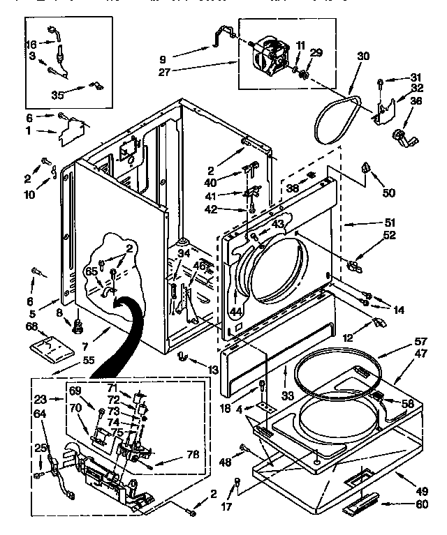 Kenmore 11097566400 cabinet diagram