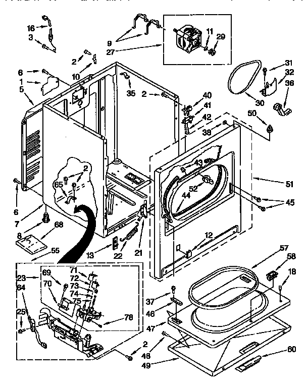 Kenmore 11097561220 cabinet diagram