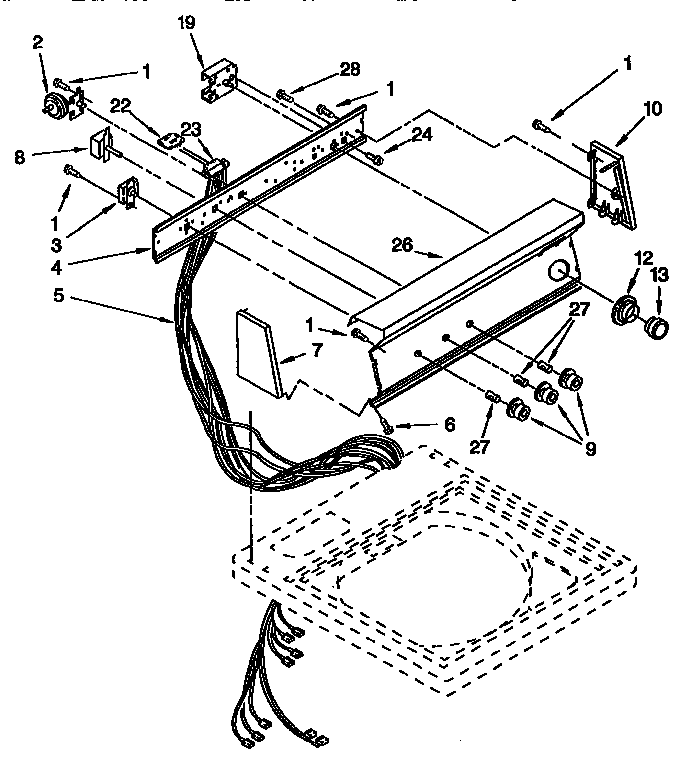 Kenmore 11092582110 control panel diagram
