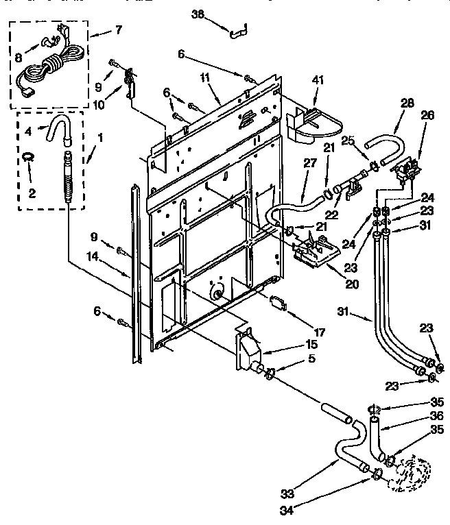 Kenmore 11092582110 rear panel diagram