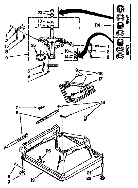 Kenmore 11092582110 machine base diagram