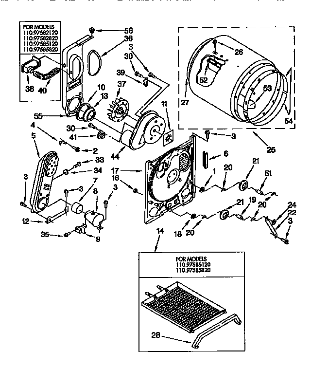 Kenmore 11097581120 bulkhead diagram