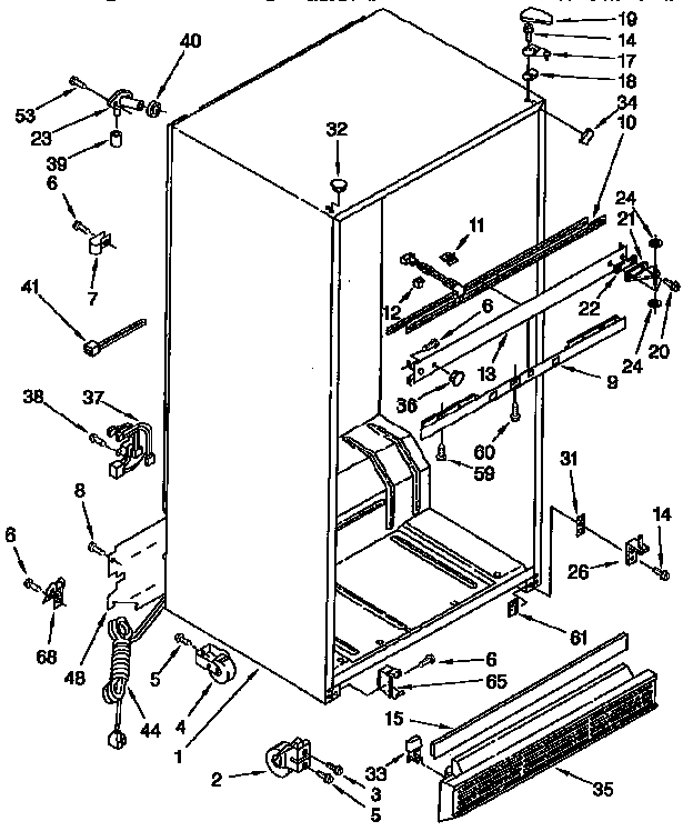 Whirlpool ET25DKXBB01 cabinet diagram