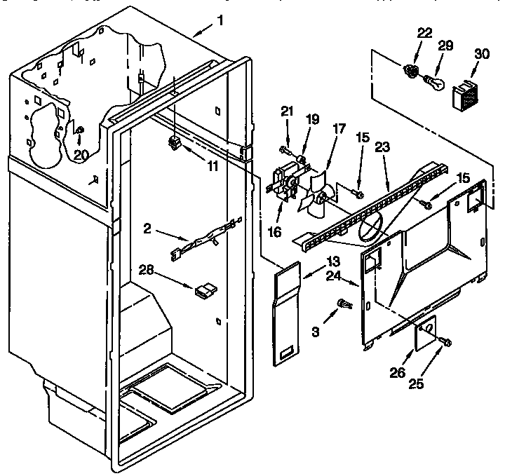 Whirlpool ET25DKXBB01 liner diagram