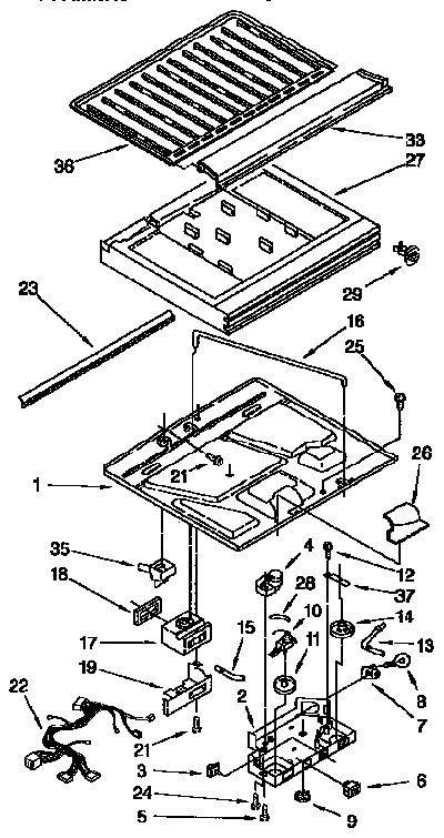 Whirlpool ET25DKXBB01 compartment separator diagram