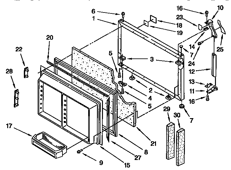 Whirlpool ET25DKXBB01 freezer door diagram