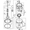 Kenmore 11091565100 agitator, basket and tub diagram