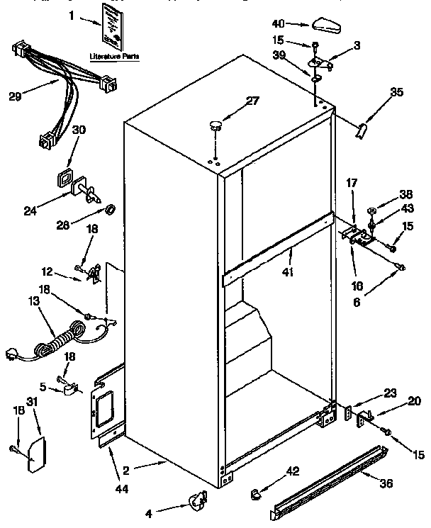 Kenmore 1069658620 cabinet diagram