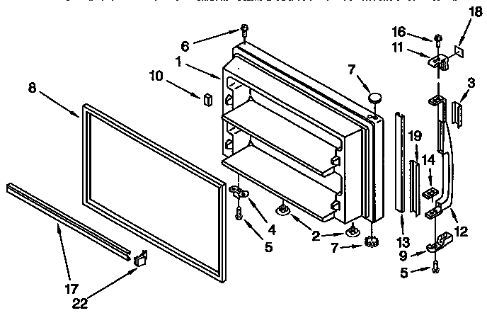 Kenmore 1069658620 freezer door diagram