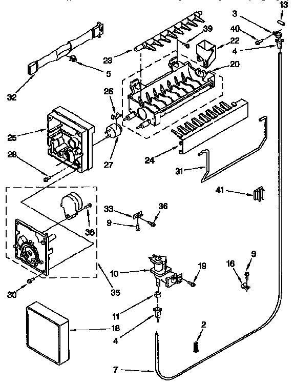 Kenmore 1069658620 icemaker diagram
