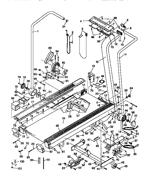 Proform DRTL007040 unit parts diagram