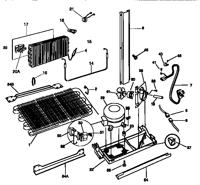 Frigidaire FRT22RHAD1 unit parts diagram