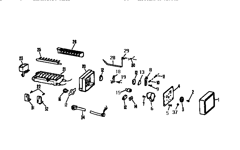 Kenmore 3639534721 icemaker diagram