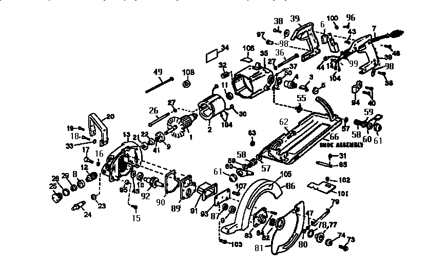 DeWalt DW377 unit parts diagram
