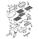 Kenmore 920154510 grill and burner section diagram