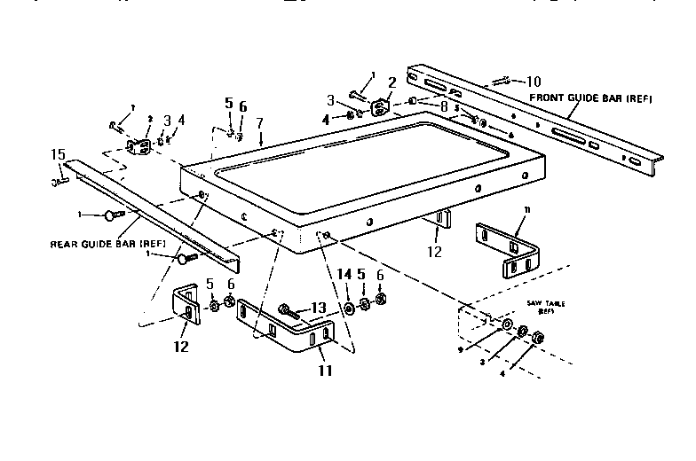Craftsman 113298090 table extensions diagram