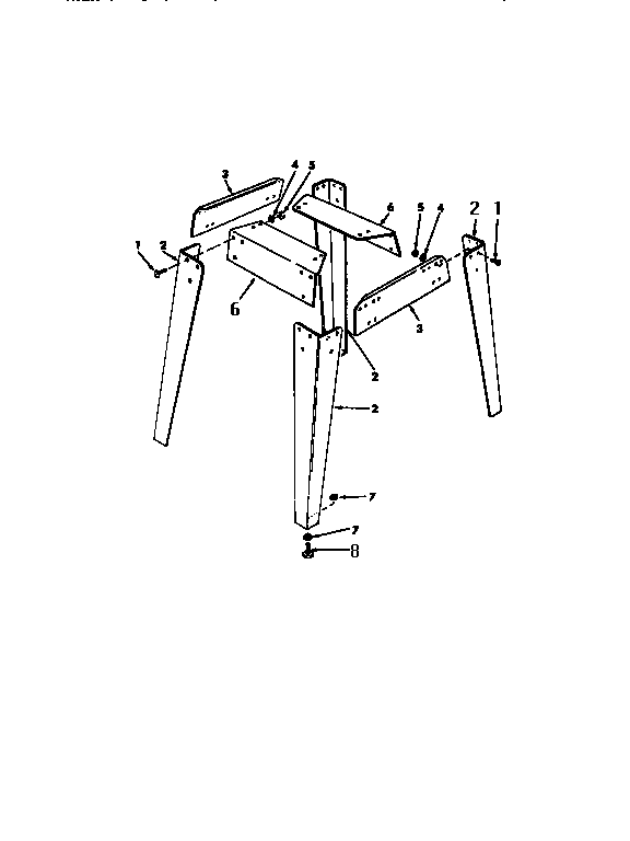Craftsman 113298090 leg set diagram