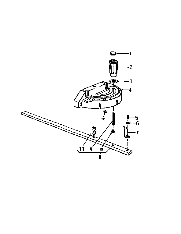 Craftsman 113298090 miter gauge assembly diagram